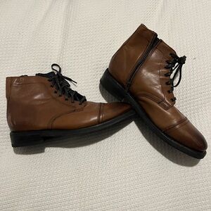 Men's Brown Thursday Boot Company “Major” zip up boots